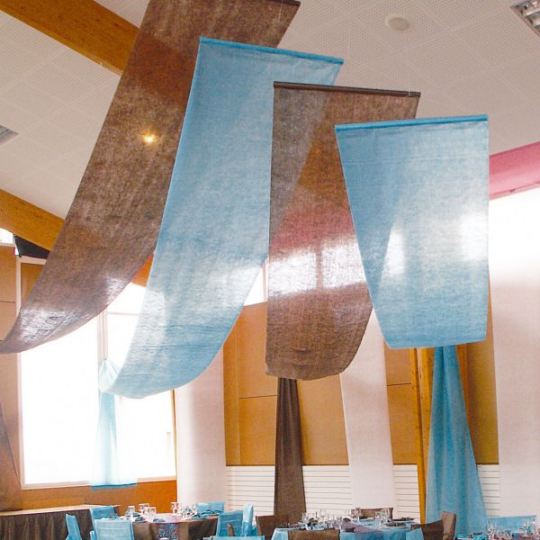 Partyhimmel, B: 80cm x 12m, blau-türkis