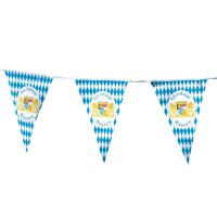 Wimpelkette Bayern Oktoberfest wetterfest, weiß-blau Wimpelkette Bayern Oktoberfest wetterfest, weiß-blau