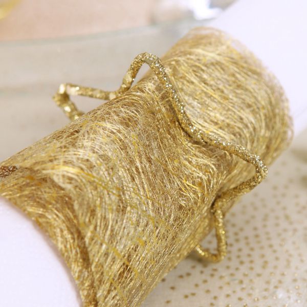 Tisch- und Schleifenband B: 10cm, metallic-gold