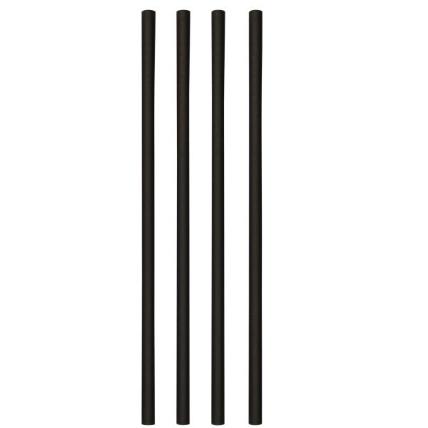 Pflanzenfaser Trinkhalme Ø 0,8 mm, schwarz