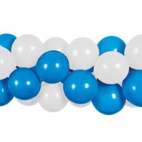 Luftballon Girlande 80 Stück, blau-weiß Luftballon Girlande 80 Stück, blau-weiß